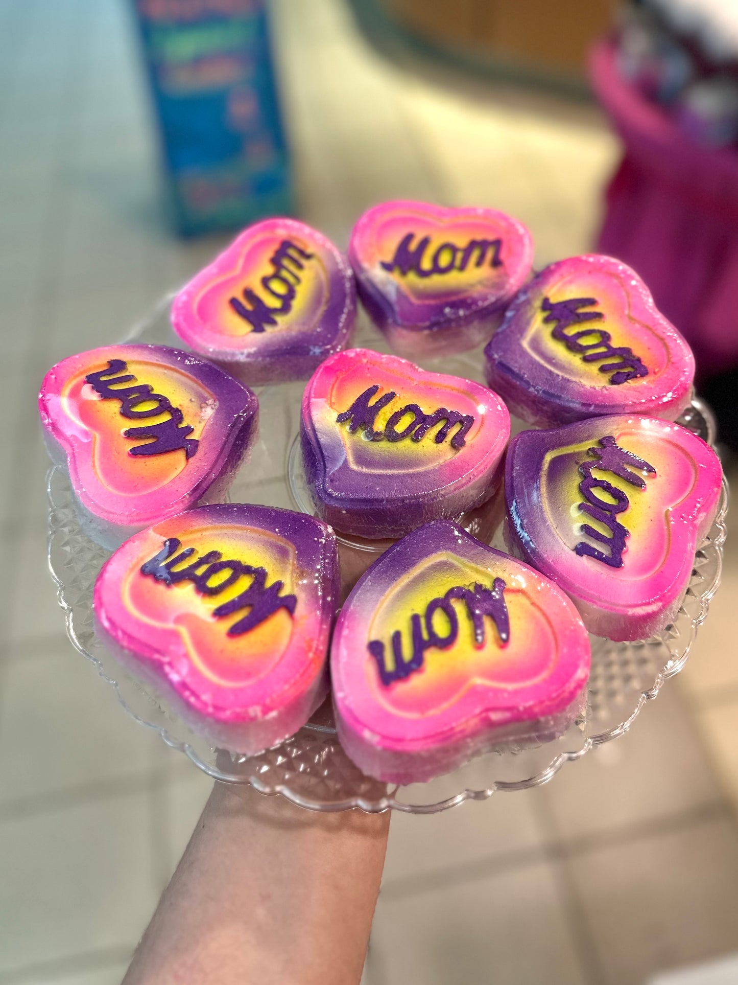 Mom heart bath bomb