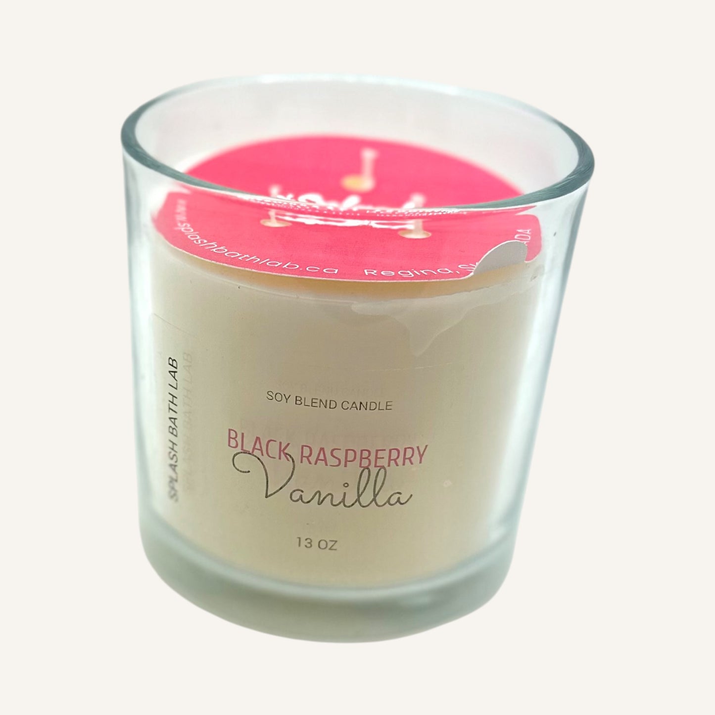 Black Raspberry Vanilla Candle - Glass Jar 12oz