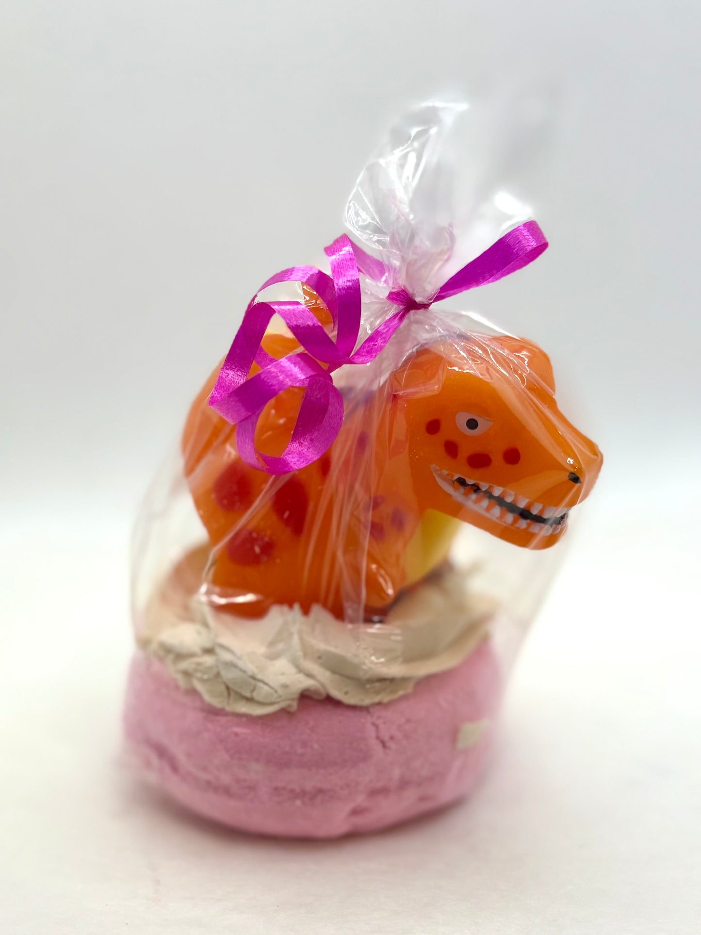 Bath Bomb w/Bubble Frosting/ Dino toy