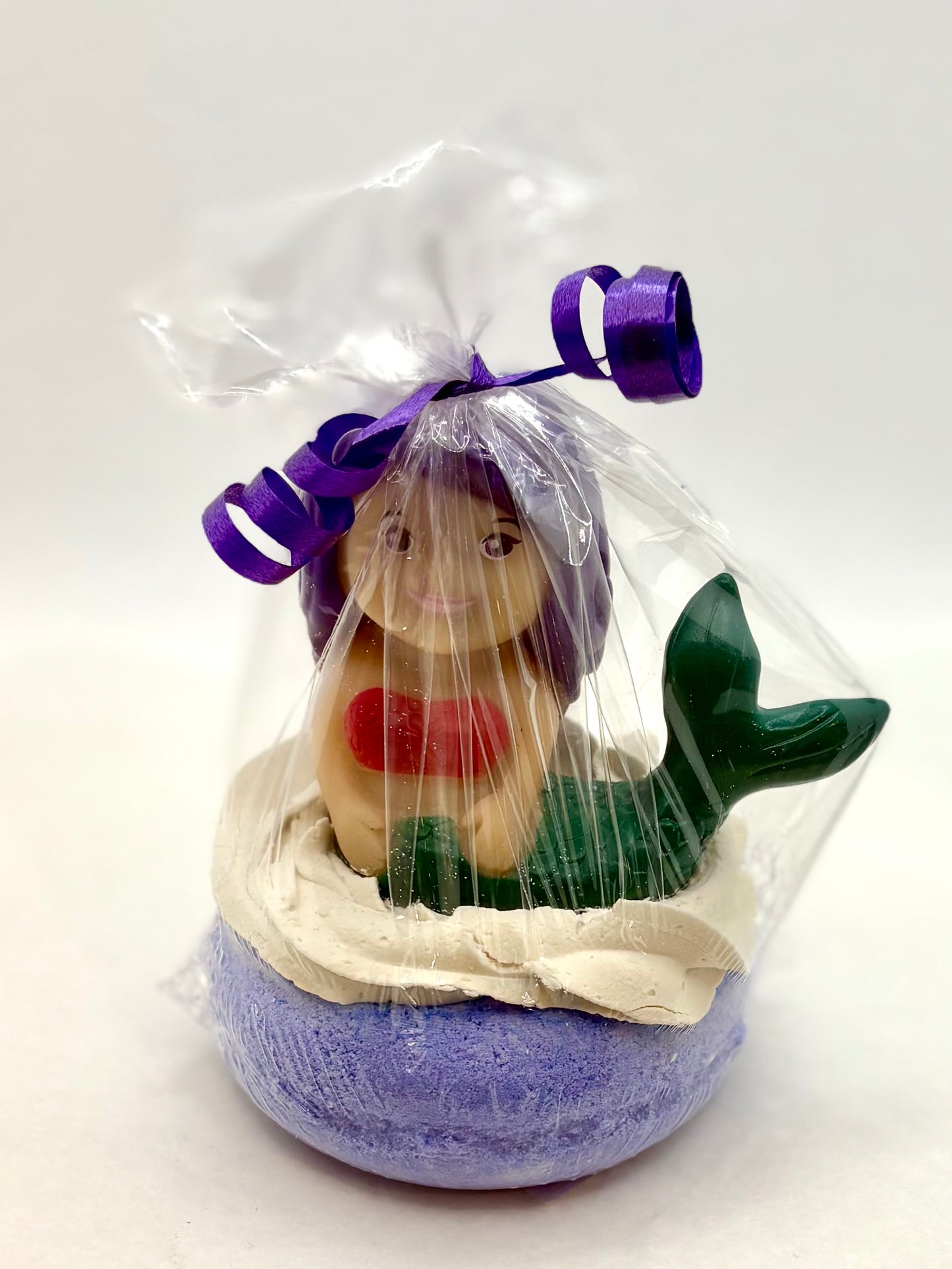 Bath Bomb w/Bubble Frosting/ mermaid toy