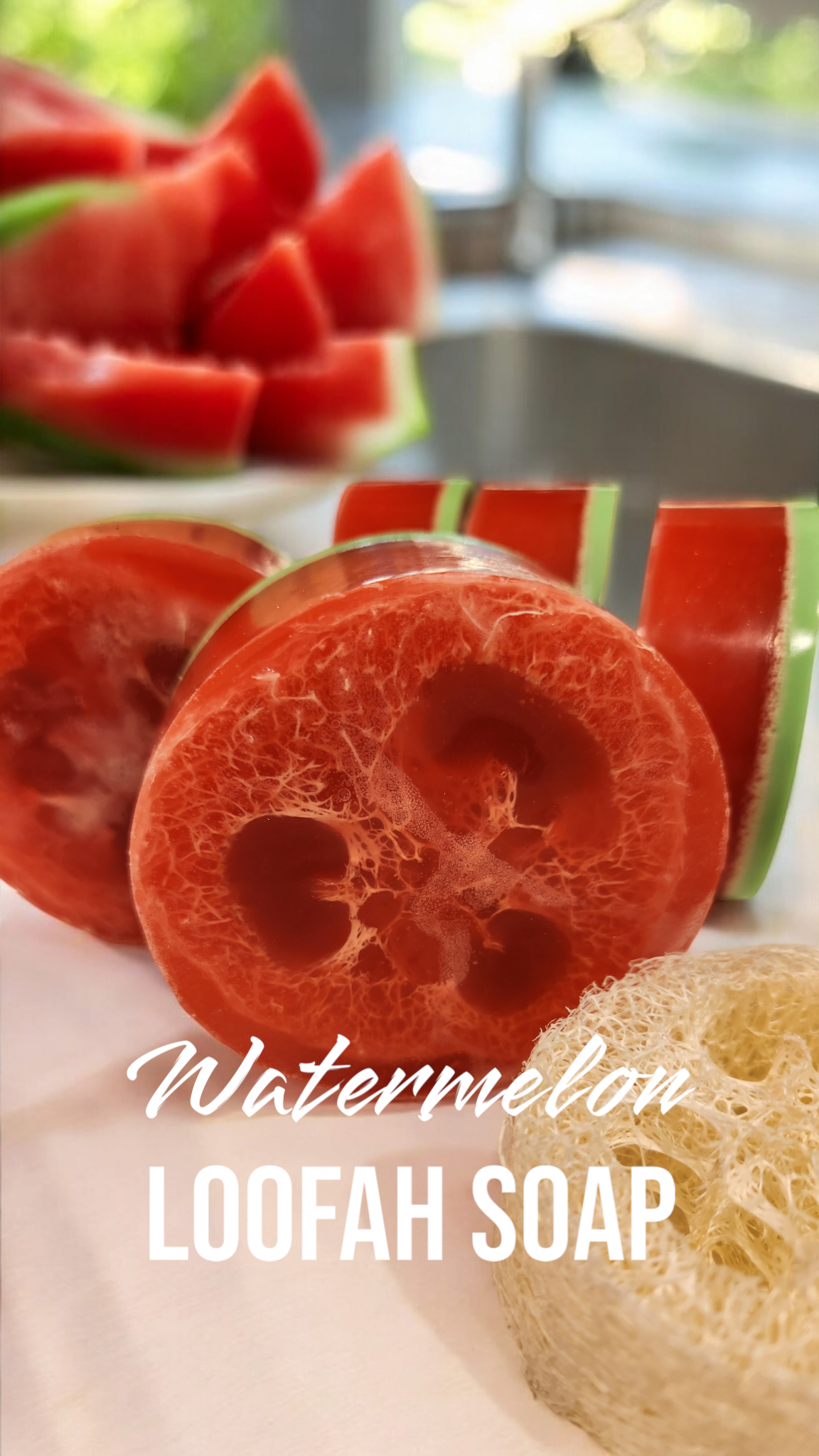 Loofah Soap - Watermelon