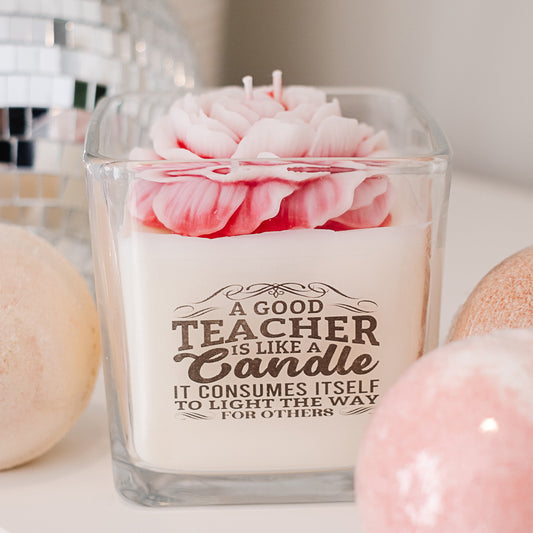 Teacher Peony Candle